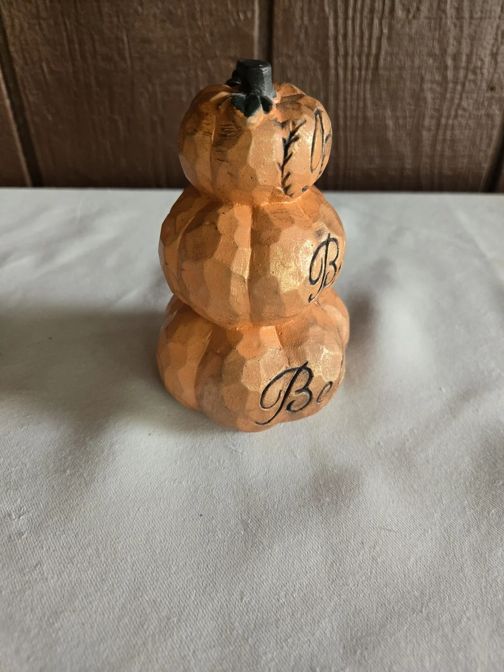 Be Blessed Be Thankful Stacked Pumpkin Decor